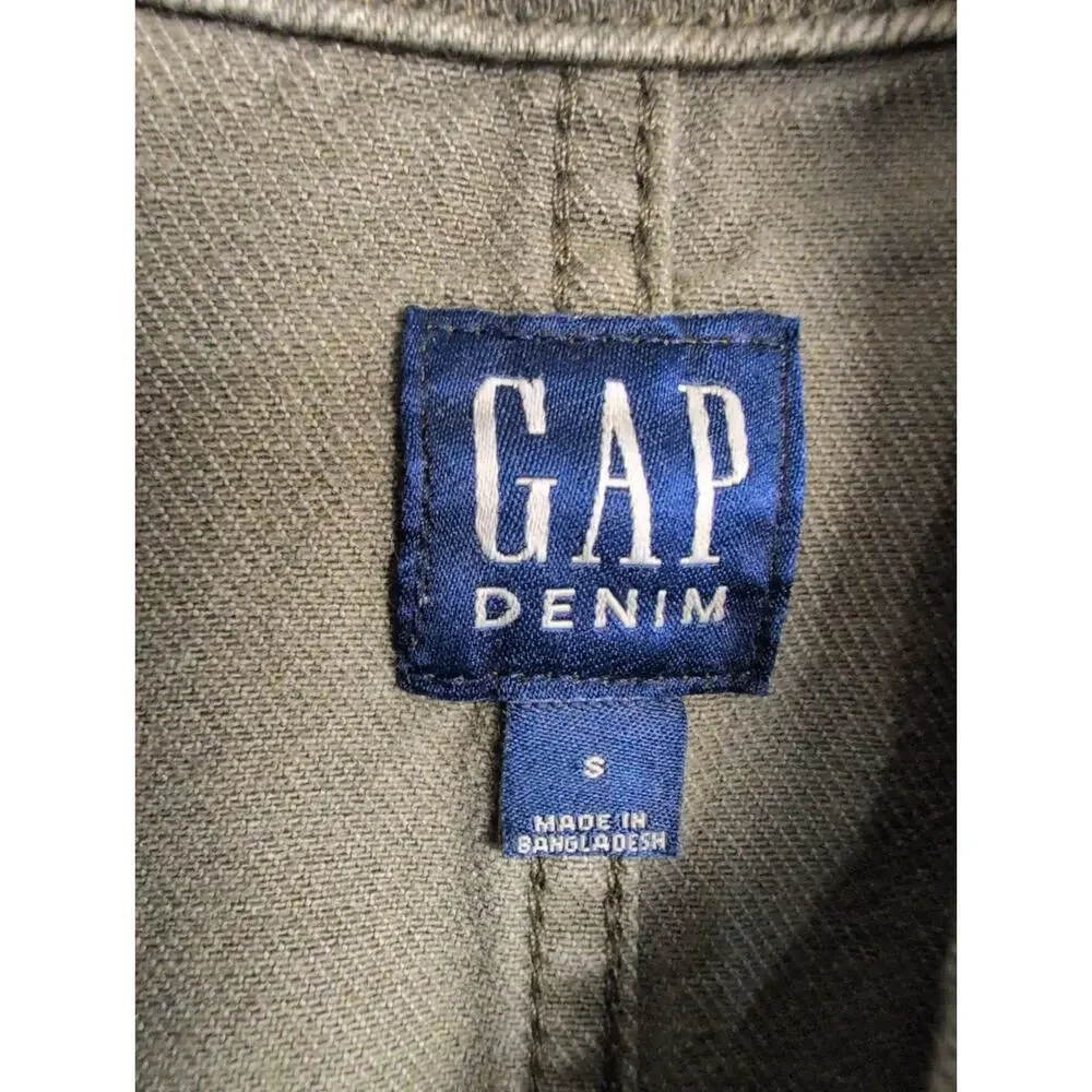 Gap Relaxed Utility green denim chore jacket Size Sm Boxy Classic Y2K Retro